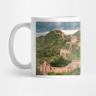 Great Wall of China Abstract Painting Mug